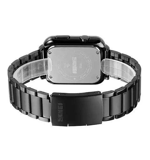 Мужские наручные классические часы Skmei 1852 (Черные) - фото 7