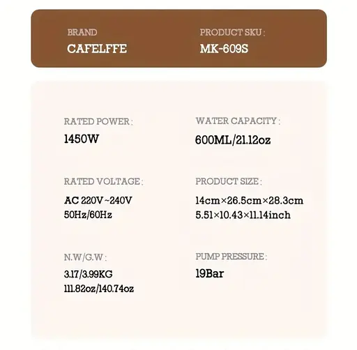 Автоматична Капсульна Кавомашина 4-в-1 CAFELFFE 19 BAR (Dolce Gusto, Nespresso, ESE Pods і Молота Кава) - фото 15