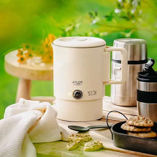 Электрочайник Adler AD 1388b дорожный 650 Вт/ 0,8 л/ двойные стенки/ автовыключение/бежевый - фото 11