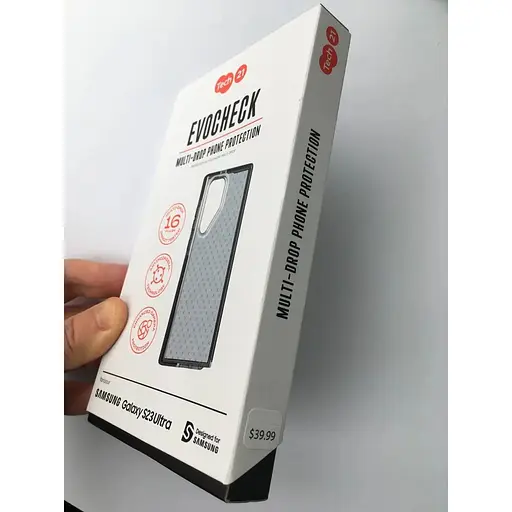 Оригинальный противоударный силиконовый Tech21 Evo Check для Samsung Galaxy S23 Ultra (6.8") Black (T21-10102) - фото 2