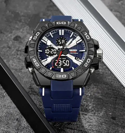 Годинник чоловічий наручний спортивний Skmei 2220 (Синій) - фото 4
