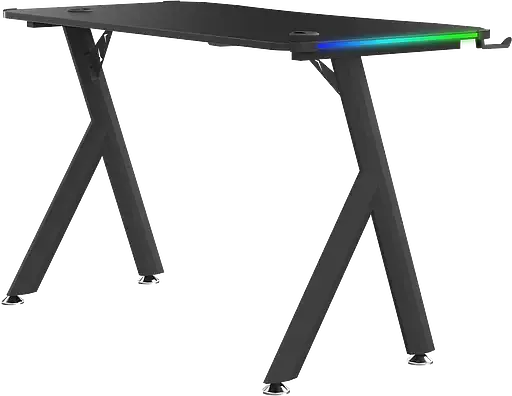 Геймерский компьютерный стол GT Racer T-1224 (120x60x73) Black - фото 4