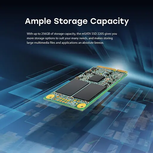 Накопичувач SSD Transcend mSATA 128GB 3D NAND DRAM-less (MSA220S) - фото 4