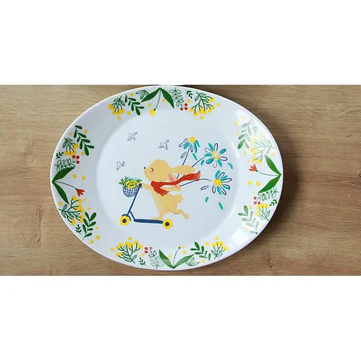 Тарелка Galleryglass Prometeo Зайка на самокате 32 x 26 см (85006022/1) - фото 2