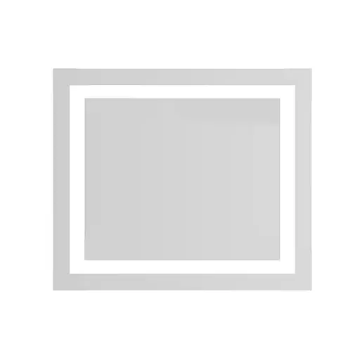 Дзеркало Volle Luna Cuadro прямокутне 70x80 см, з підсвічуванням по контуру, без вимикача хром 1648.53137800, Хром - фото 1