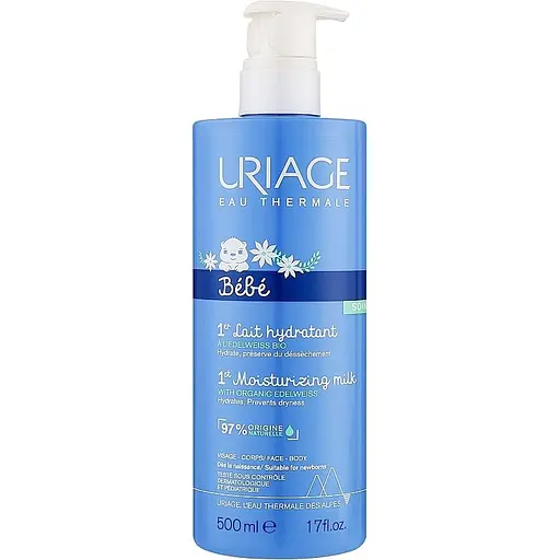 Молочко для тела Uriage Bebe 1st Moisturizing Milk увлажняющее для детей и младенцев 500 мл - фото 1