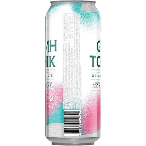Уцінка. Напій слабоалкогольний Оболонь Джин-Тонік 8% з/б 0.5 л (498826) - фото 2