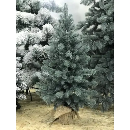 Елка Hvoya Premium литая в мешковине 90 см голубая - фото 3