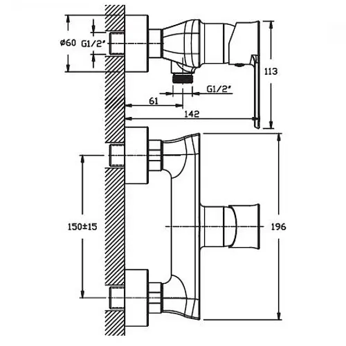 Смеситель для душа Haiba HOUSTON 003 (HB0804) - фото 2