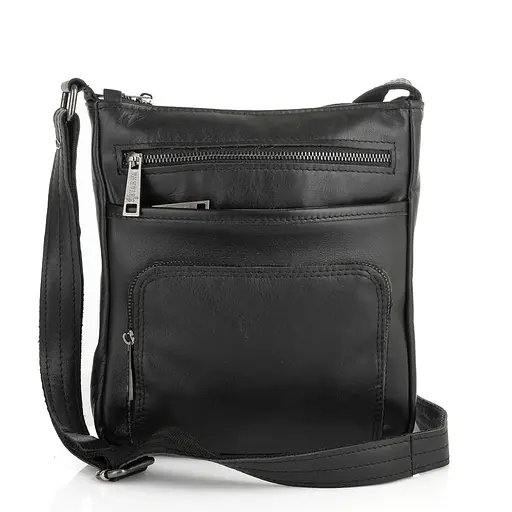 Кожаная мужская сумка-мессенджер TARWA 22х25.5х3.5 см sum0025408 - фото 4