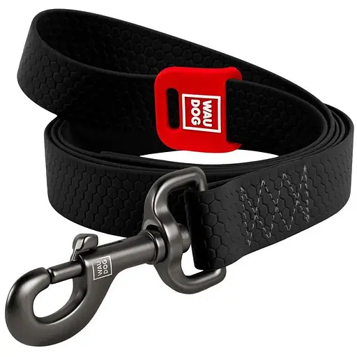 Повідець для собак Waudog Waterproof водостійкий L-XXL чорний