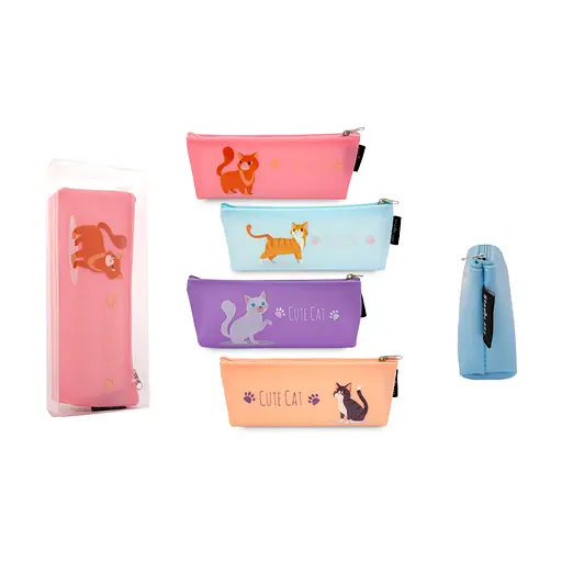 Пенал силіконовий Cute Cat, 20x8x3.5 см, PVC, 805-16P (В асортименті) - фото 2