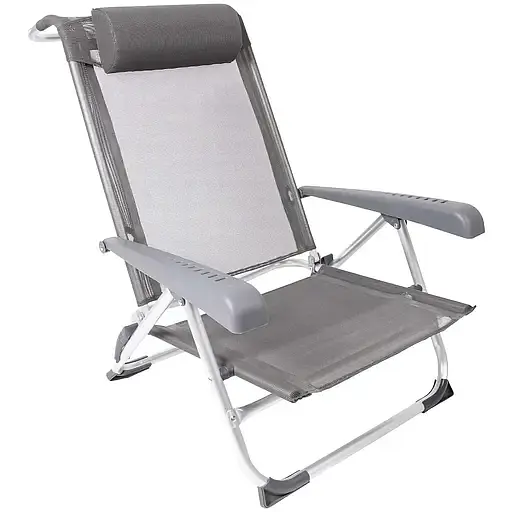 Крісло розкладне Bo-Camp Saint-Tropez сіре (DAS303395) - фото 1
