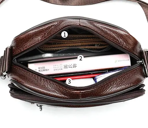 Чоловіча шкіряна сумка Vintage 20х16,5х7 см sum0012301 - фото 8