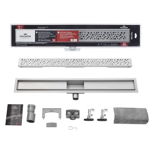 Линейный трап Kroner KRP Eifel M70 Muster с сухим затвором (CV034166) - фото 4