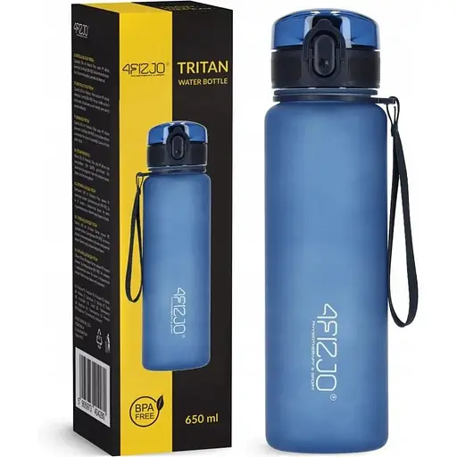 Пляшка для води 4FIZJO спортивна 650 мл Blue (P-5905973403740) - фото 1