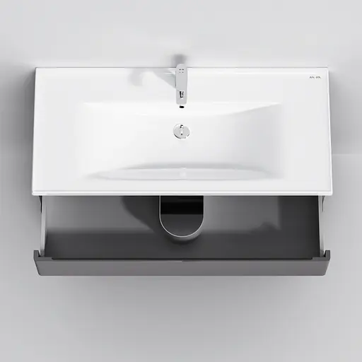 Тумба з умивальником AM.PM Hit 100 см графіт матовий M93A-FSX01002-WC01002GM38 Графіт - фото 9