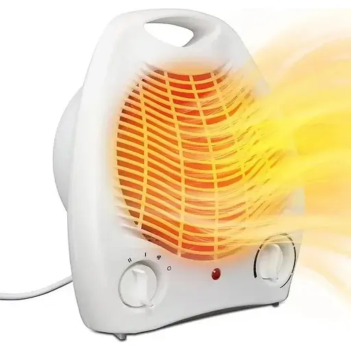 Тепловентилятор обогреватель Bobbytec 2000 Вт Белый два режима мощности защита от перегрева и холодный обдув - фото 1