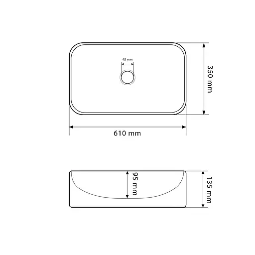Умивальник VBI Trevi white накладний VBI-012604, Білий - фото 2