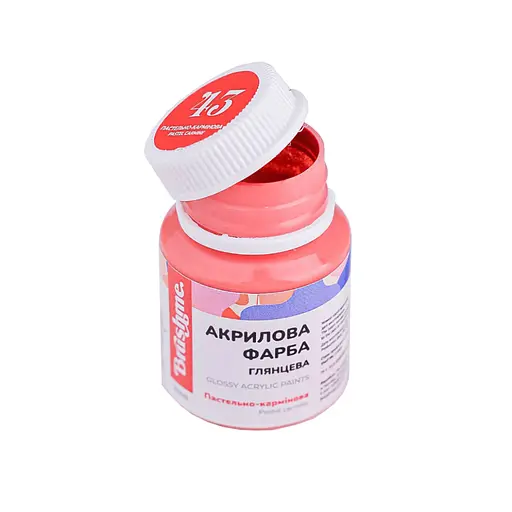 Акрилова фарба глянцева Пастельно-кармінова Brushme ACPT43 20 мл