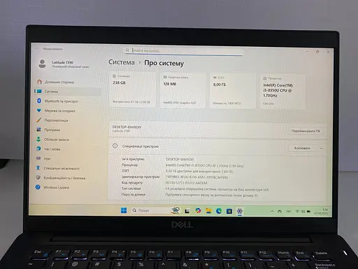 Ноутбук Dell Latitude 7390 13.3" (i5-8350U / 8GB / SSD 256GB / 1920x1080 IPS Сенсорний) LTE #5 Refurbished - фото 9