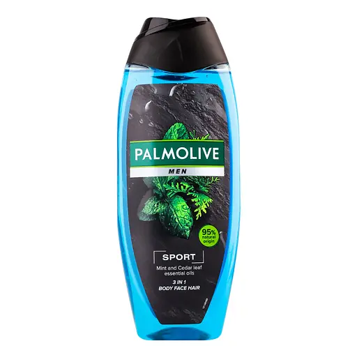 Гель для душу 3в1 Palmolive Sport Men Mint and Cedar leaf essential oils 500 мл (895869) - фото 2