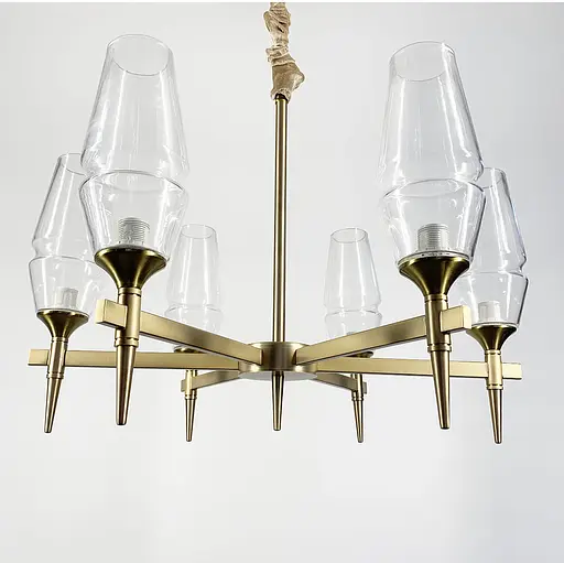 Підвісна люстра Lita із видовженими плафонами Line.F Кількість ламп 8 - фото 2