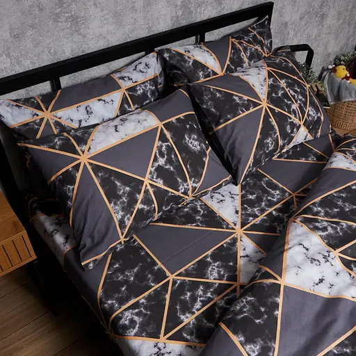 Набор наволочек Moon&Star Бязь Gold Люкс Marble Gold 40х40 см 2 шт - фото 2