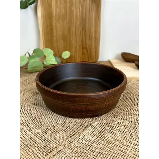 Миска под бануш керамическая (глиняная) Гладкая 1.1 л