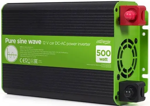 Інвертор EnerGenie 12V/230V 500W (1000W peak power) чиста синусоїда 500 Вт (EG-PWC-PS500-01) - фото 2