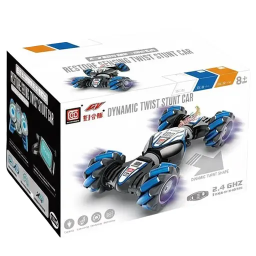 Радиоуправляемый Твист-кар CV 8818-100-01, Роликовые колеса, Акум. 3.7V, Пульт 2.4GHz, 2 способа управления, Светло/Звук, Синяя - фото 2