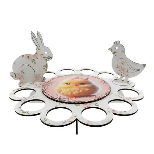 Великодня підставка біла на 12 яєць - фото 1