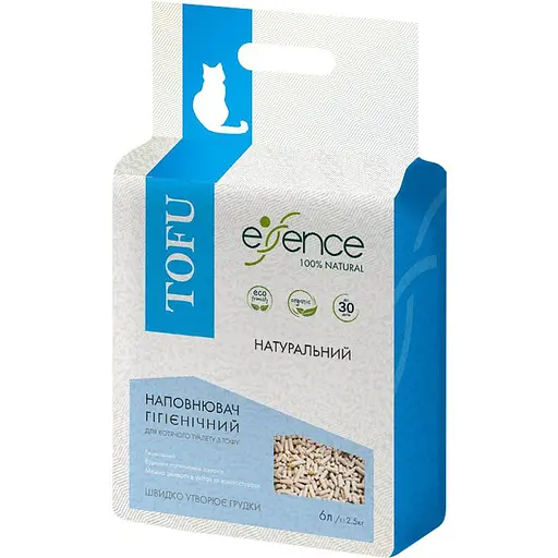 Уценка. Наполнитель для кошачьего туалета Essence Tofu натуральный 6 л (920031)