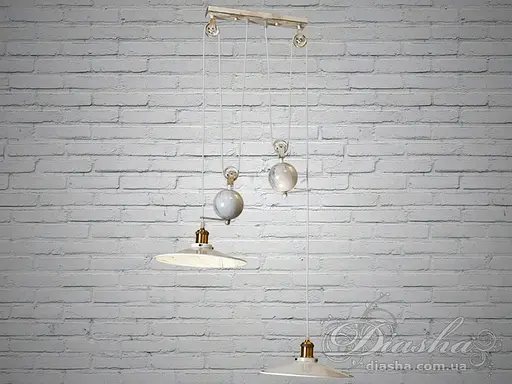 Ультрасучасна, вишукана. красива люстра в стилі Лофт на 2 плафона, біла . - фото 3