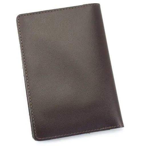 Обложка на права мужская кожаная HC-25 коричневая (на права старого образца) - фото 7