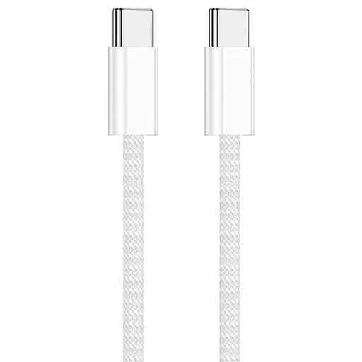 Дата кабель USB-C to USB-C FineWoven for Apple (A) (1m) (box) White