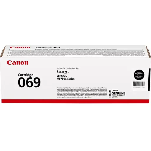 Canon Картридж 069 MF752Cdw/MF754Cdw/LBP673Cdw Black (2100 стр.)