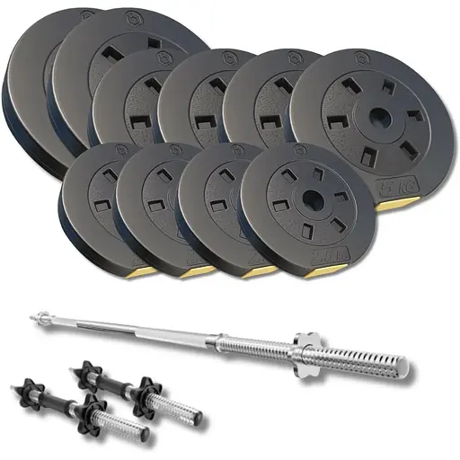 Набір зі штангою та гантелями Besport PowerPro 61кг (гриф 167см)