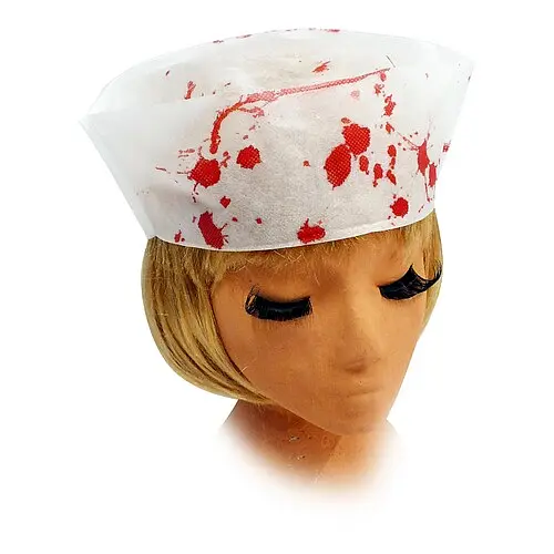 Шапочка окровавленная медицинская карнавальная. - фото 1