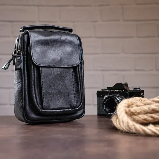 Чоловіча шкіряна сумка Vintage  23х17х6.5 см sum0012338 - фото 3