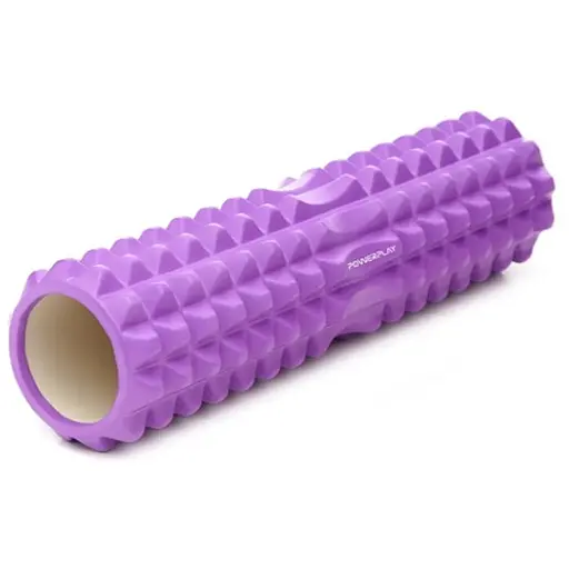 Масажний ролик (роллер) PowerPlay 4406 EVA Massage Roller Фіолетовий 45x12 см (PP_4406_Purple) - фото 1