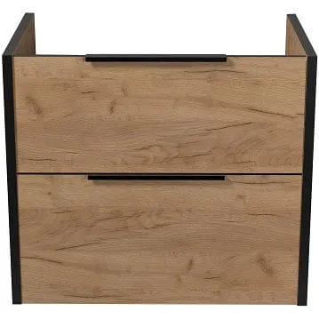 Тумба Мойдодир під стільницю Line Craft 70-А дуб крафт/Чорний - фото 1