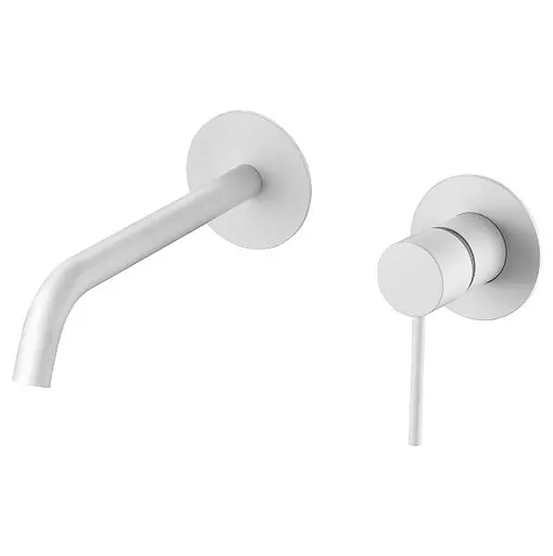 Смеситель для умывальника Imex Milos из стены белый матовый GLIS045/BL Белый матовый - фото 1