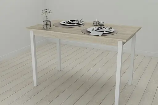 Кухонный стол Ferrum-decor Марио 75x120x70 Белый ДСП Сонома 16мм (FRD-106326)