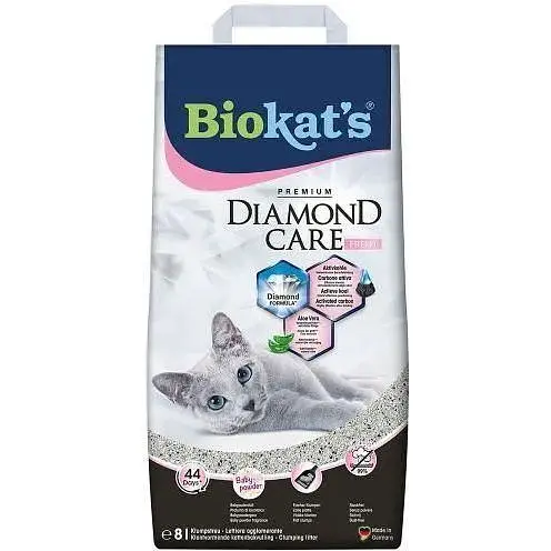 Наполнитель Biokats Diamond Fresh для кошачьего туалета бентонитовый 8 л - фото 1