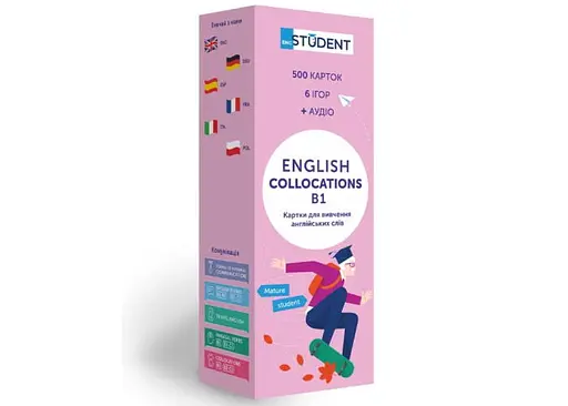 Настільна гра English Student Картки для вивчення англійської мови English Student Collocations В1 (укр.) (591226001)
