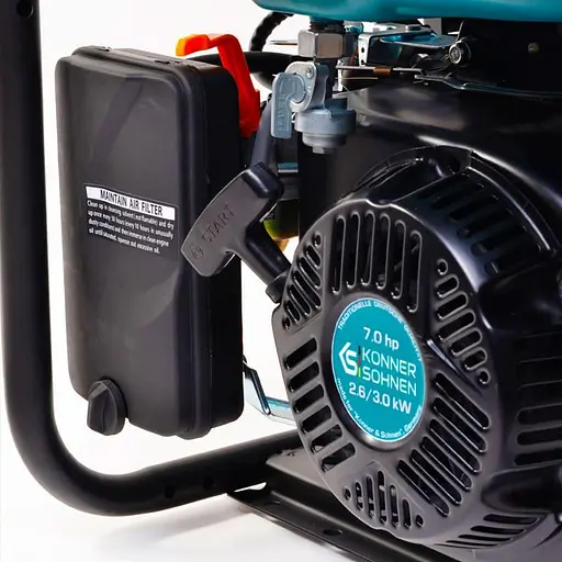 Генератор Синхронний KonnerSohnen KS 3000E, 230В, 3.0кВт, електростартер, 46.1кг / 2600 Вт / Бензин (KS3000E) - фото 6