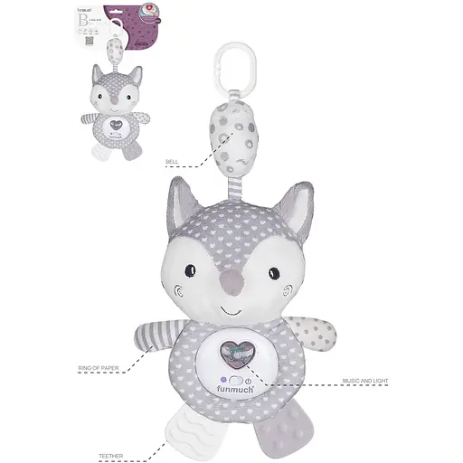 Іграшка музична Funmuch підвіска Лисеня зі світловими ефектами (FM888-22) - фото 3