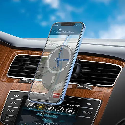 Автотримач з БЗУ Borofone BH201 Чорний - фото 5