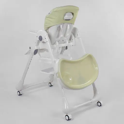 Стульчик для кормления Toti W-56077 (1) мягкий PU, мягкий вкладыш, 4 колеса, съемный столик, в коробке - фото 5